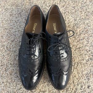River’s Vintage Made in Spain Black Oxford Wing Tip Flats Shoes